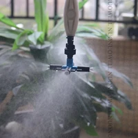 5sets garden irrigation kits cross atomizing nozzles greenhouse micro sprinkling irrigation system cooling spray sprinkler kits