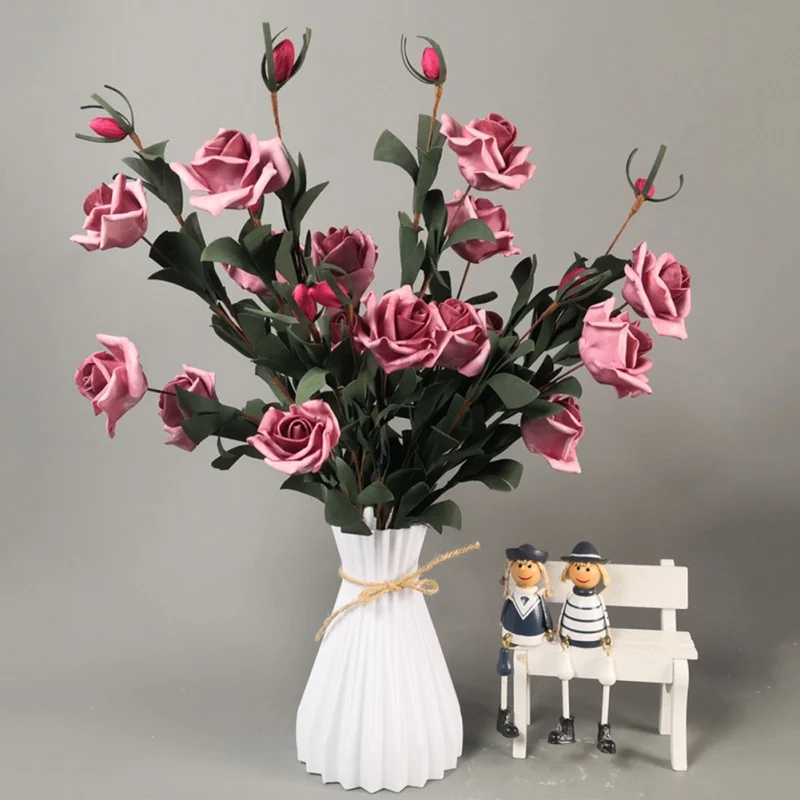 Пластиковая ваза из ПЭ 1 шт. портативная Бытовая уникальная Цветочная композиция