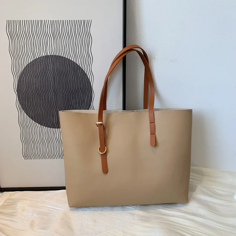 

High Capacity PU Leather Tote Bags for Women 2021 Composite Bag Lady Travel Crossbody Shoulder Bags Female Simple Handbags A243