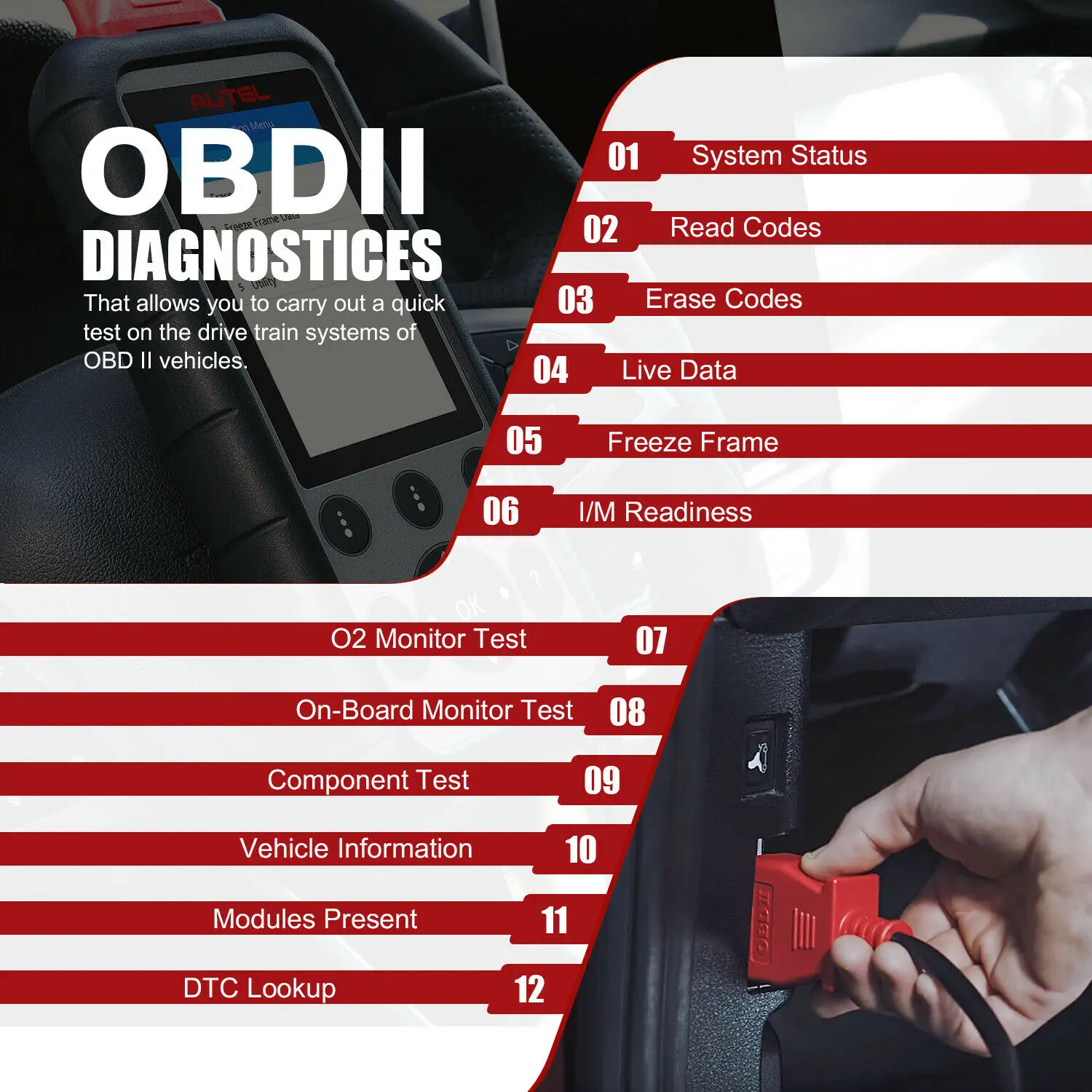 AUTEL MaxiDiag MD806 Pro OBD2 сканер все системы диагностический инструмент 2021 новейший