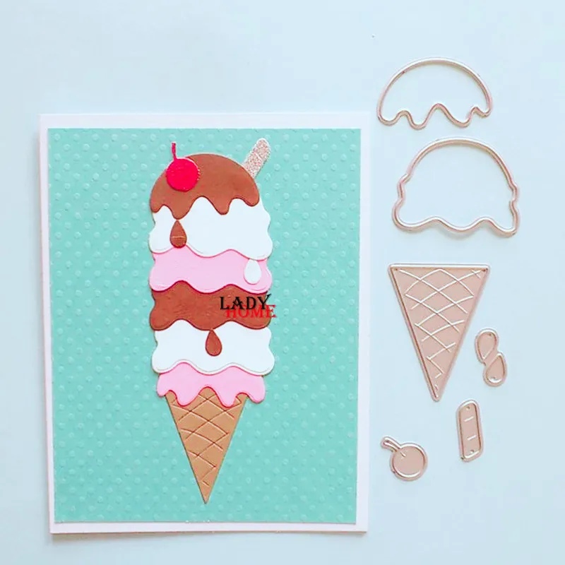 Детские Любовь мороженое ремесло металла резки штампы формы перфоратор трафарет