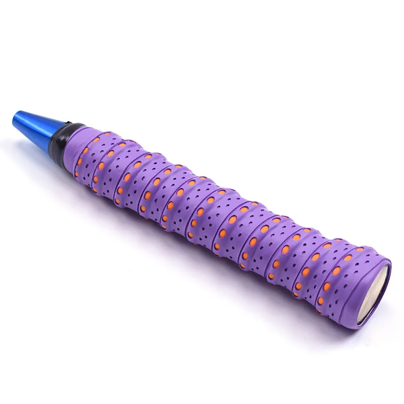 1pc Purple 1/2 шт экологический матовый нескользящий пота полосы ракетка над захватом Теннисный напульсник накладки бадминтон ракетки ручки - Цвет: 1pc Purple