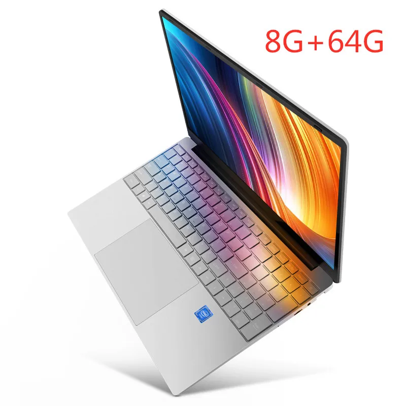 14,1 дюймов изысканный ноутбук Windows 10 Quad-core Intel Cherry Trail Z8350 4 ГБ 64 ГБ ультрабук Dual камера ноутбука - Цвет: 8G 64G Silver