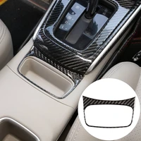 carbon fiber abs center console storage box panel trim cover for nissan sylphy 2016 2019 decoration stickers