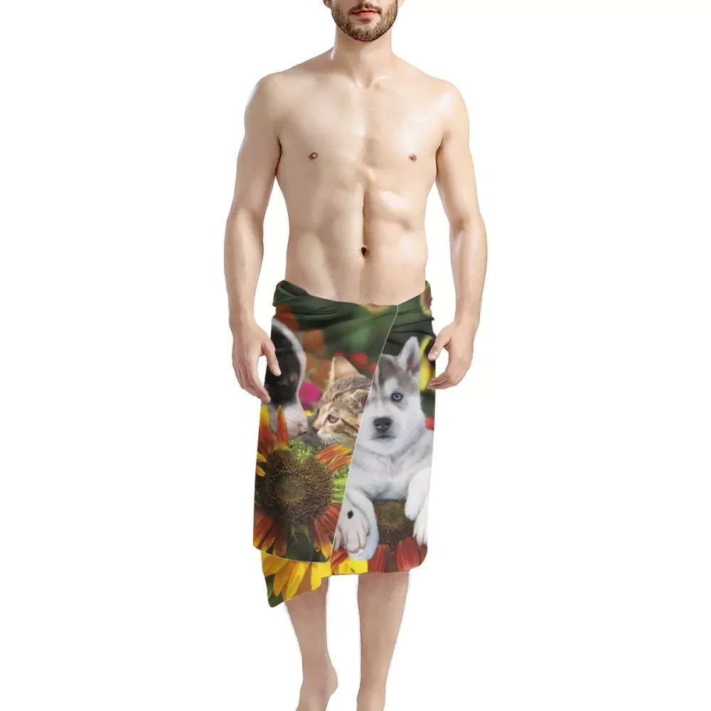 Милое полотенце для душа из микрофибры 150x75 см | Дом и сад