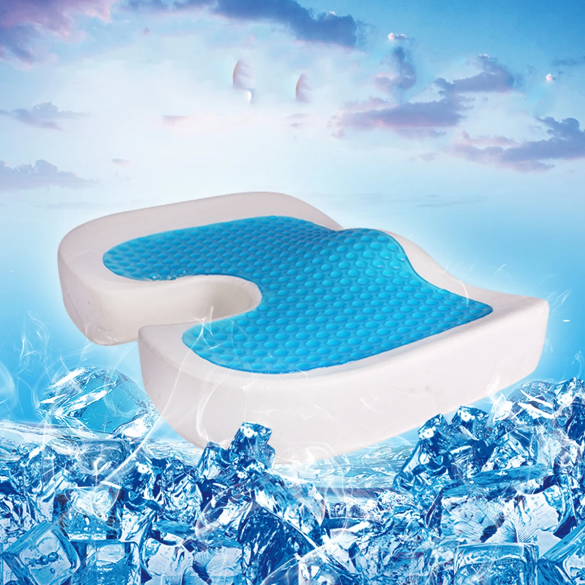Гелевая Улучшенная подушка для сиденья автомобильный ортопедический копчик с