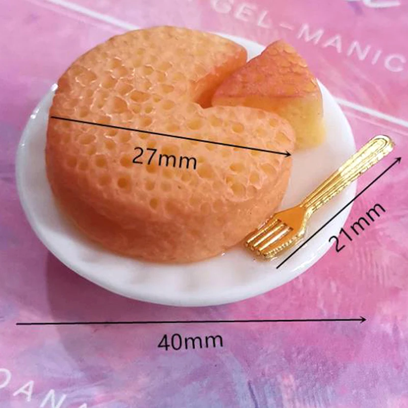 

1pc Food Cheese Cake set Dolls Kitchen Accessories Toys 1:12 Dollhouse Miniature