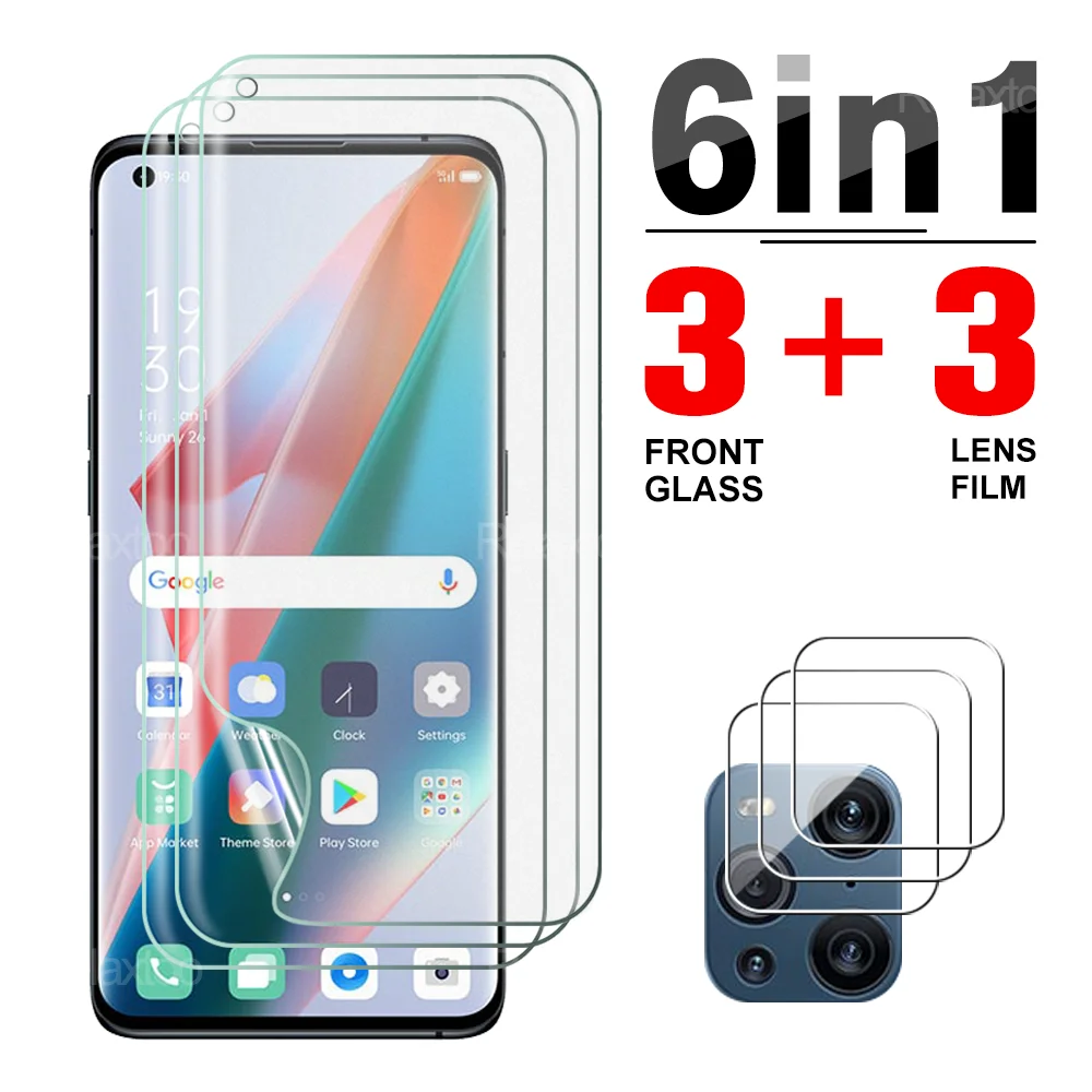 

6IN1 Hydrogel Film Full Coverage For Oppo Find X3 Lite Neo Pro Screen Protector Anti-Scraping Safety Protective Film For FindX3