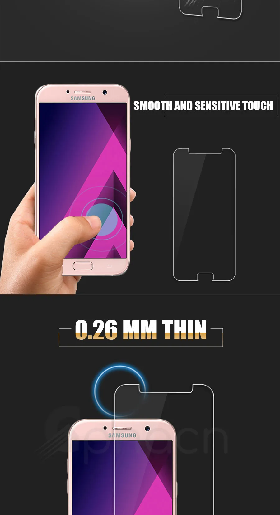 Премиум Закаленное стекло для Samsung Galaxy A3 A3 A5 A7 A6 A8 Plus A9 Защитная пленка для мобильного HD защитная пленка чехол