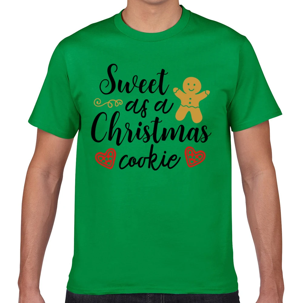 Мужская футболка с принтом сладкое как рождественское печенье | одежда