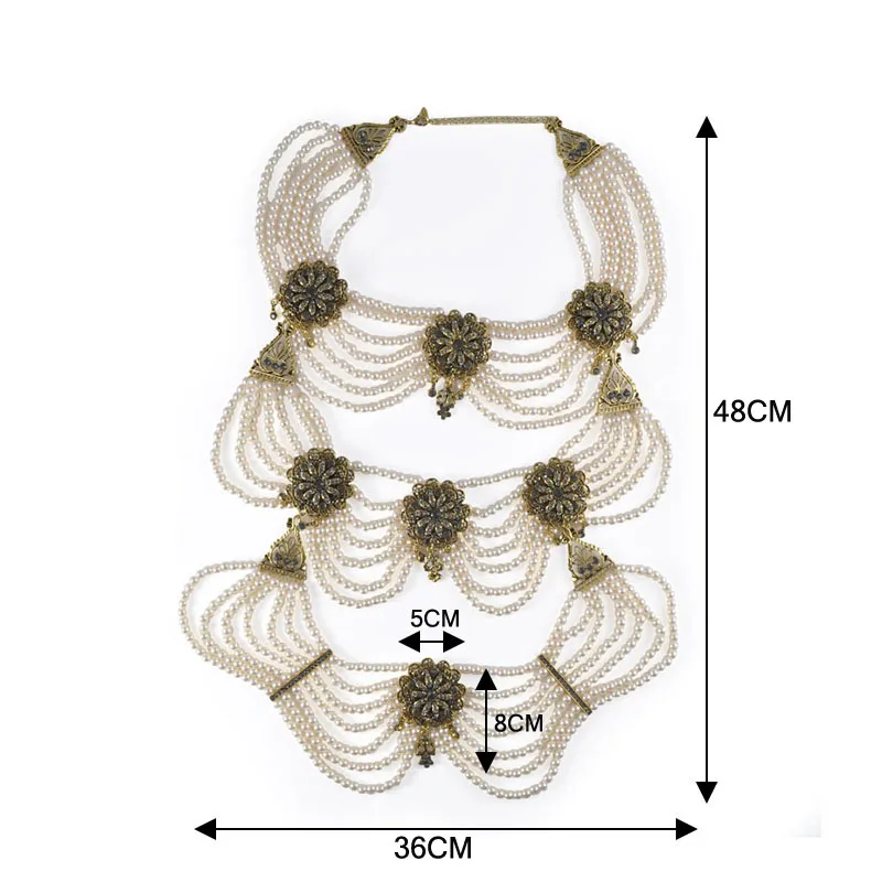 Большой жемчужный ожерелье RLOPAY для невесты ювелирные изделия с кристаллами