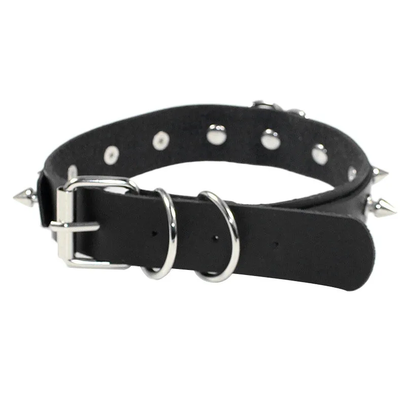 Новинка 2020 кожаные ожерелья ожерелье с шипами и заклепками металлическая