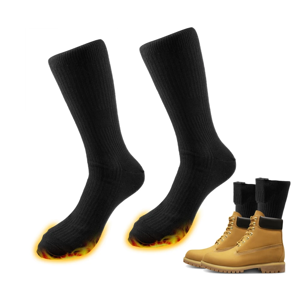 

Winter Heated Socks Battery Charge Thermal Socks Outdoor Soft Skiing Fishing Middle Tube Boot Feet Warmer Sock