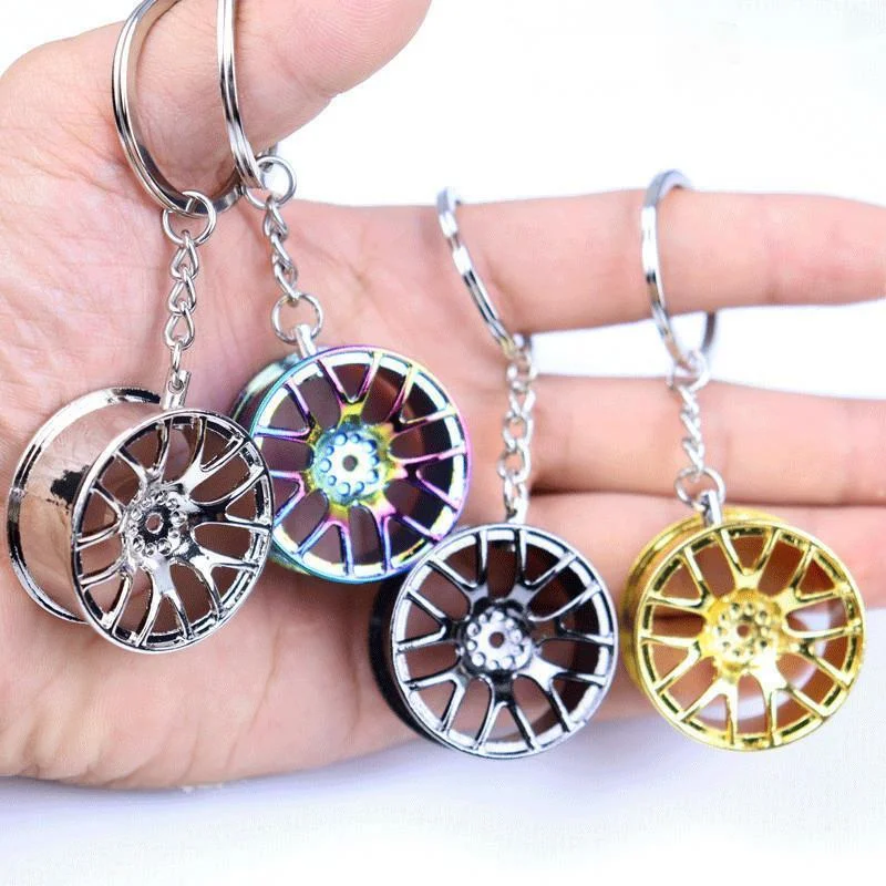 

Car wheel key chain gear zinc alloy belt type Car keychain accessories modified accessories Car keychain key ring cool key-ring