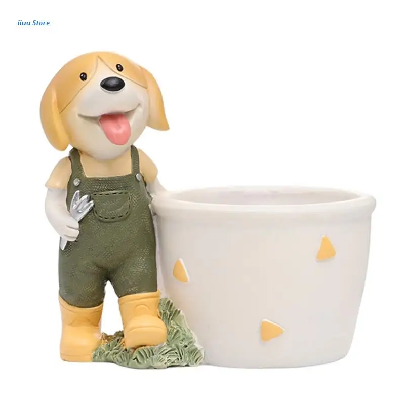 Цветочный горшок с мультяшным изображением щенка суккулентов ваза для собак