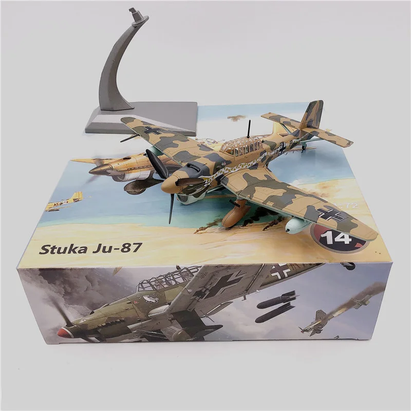 Модель немецкого боевого самолета Stuka JU-87 Dive модель литая металлического