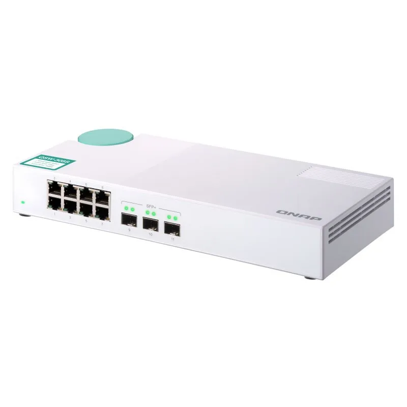 Коммутатор QNAP 10GbE с 3 портами 10G SFP + (один Combo порт +/RJ45) и 8 гигабитными управляемыми