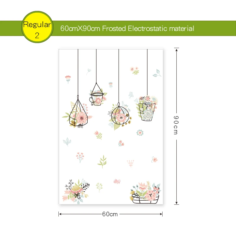 Stained glass static Window Film Frosted Opaque Privacy Glass films Home Decor Frosted Polyethylene window decoration Cling - Цвет: I 60x90cm