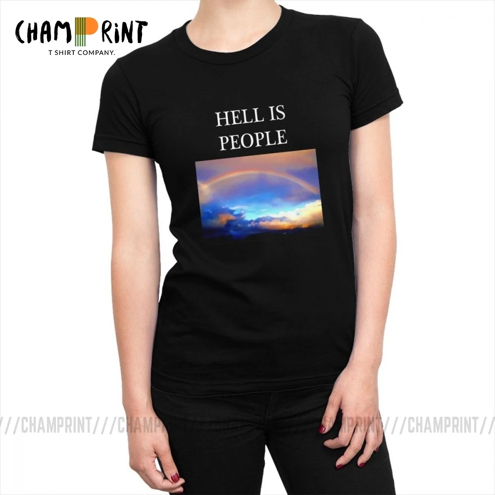 Футболка Tumblr Grunge Hell Is People радужная графическая уличная одежда крутая женские