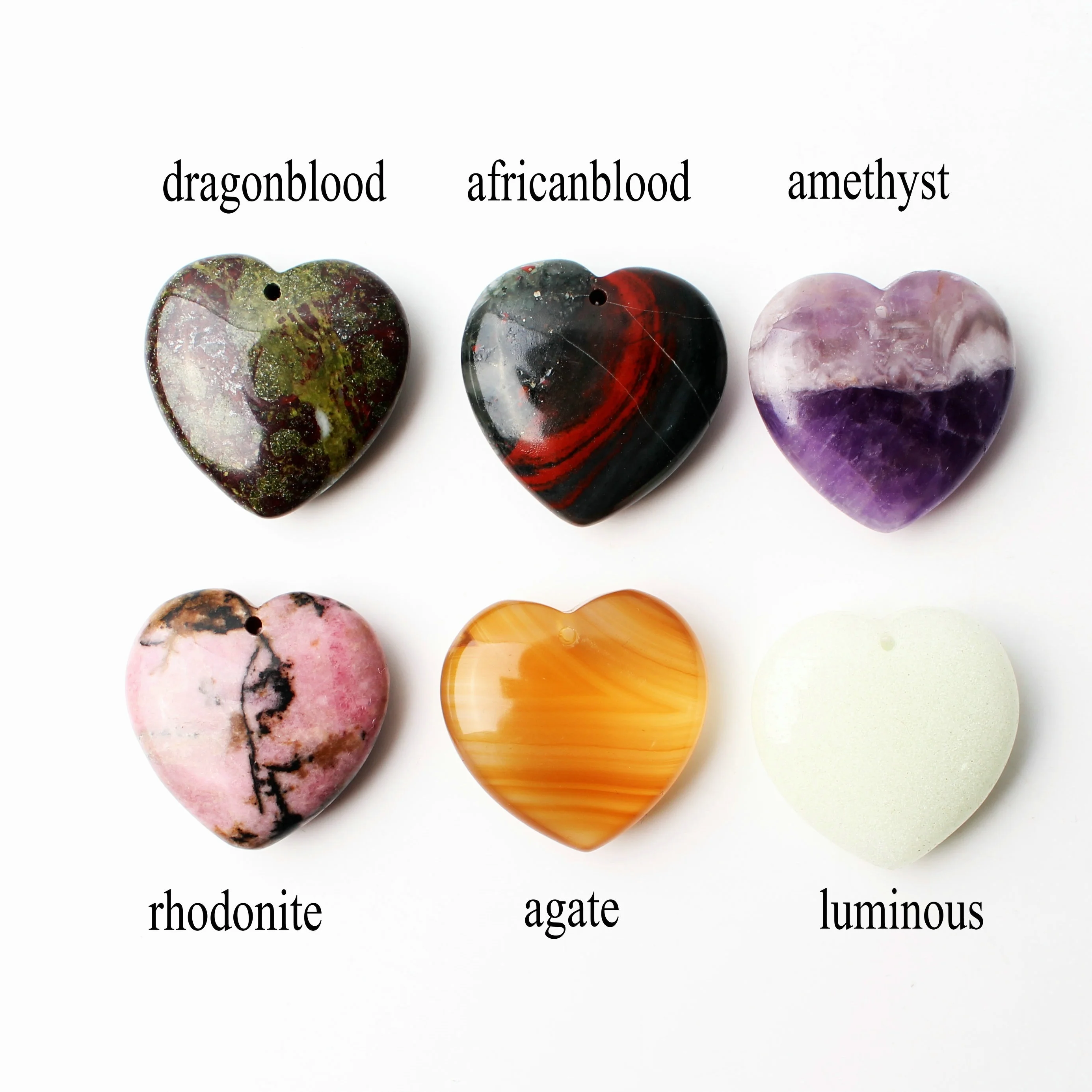 Натуральный кристалл аметист розовый кварц кулон в форме сердца с отверстием