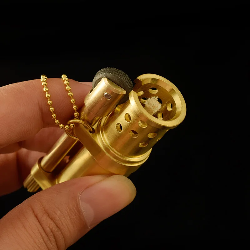 Тяжелая латунная бензиновая зажигалка высококлассная Зажигалка ручной работы