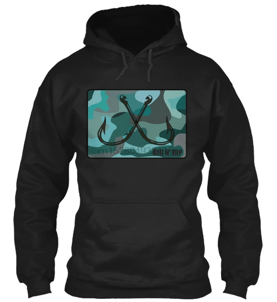 Мужская толстовка с длинным рукавом RIG N' RIP Aqua hook Camo Hoodie женская уличная