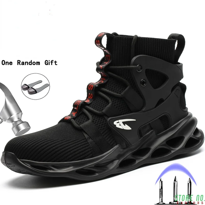 

2021 New Work Safety Boots Winter Shoes Work Boots Indestructible Safety Shoes Men Work Sneakers Men Steel Toe Shoes Men Boots