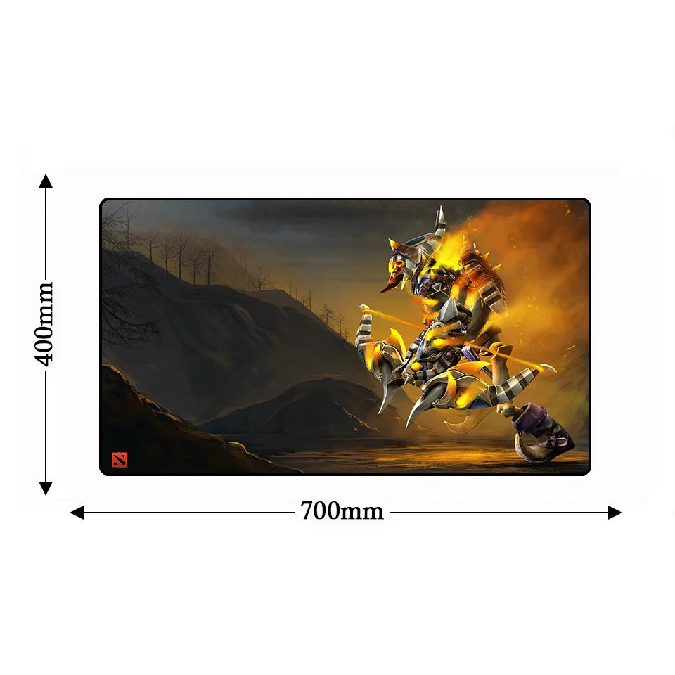 Игровой коврик для мыши DOTA 2 700*400 мм XL большой с закругленными краями резиновый