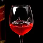 Бутылка для красного вина в форме акулы, стеклянный бокал для вина Хрустальная, 21 х7.5 см, 1 шт.