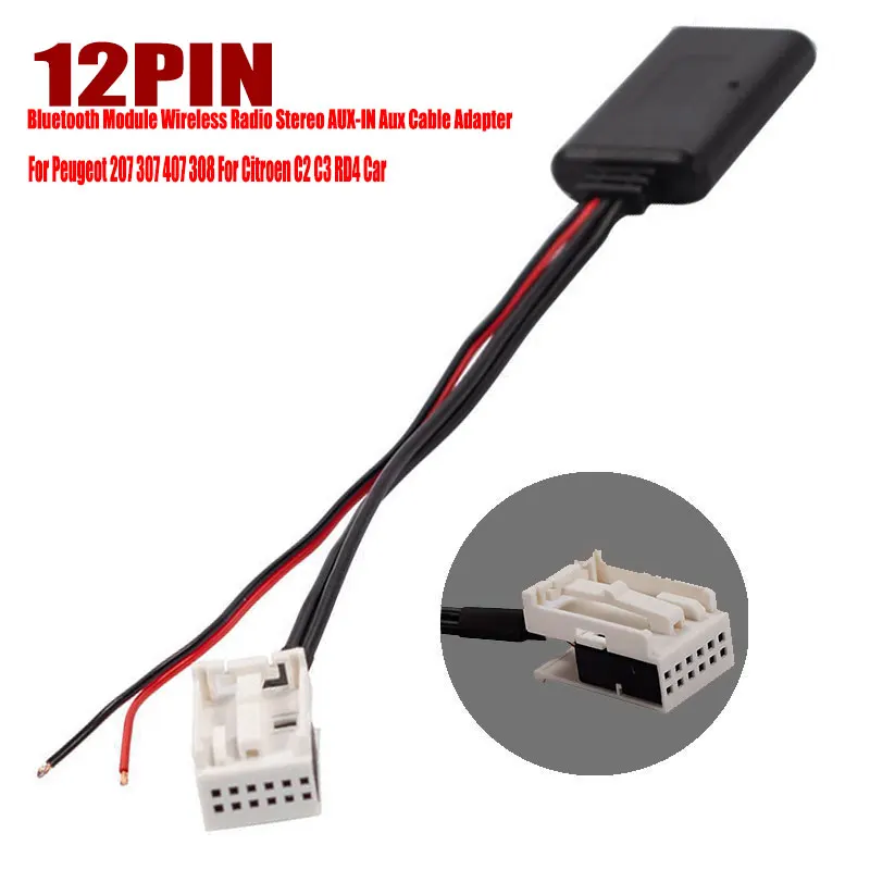 1 шт. 12-контактный Bluetooth-совместимый модуль беспроводная стереомагнитола адаптер