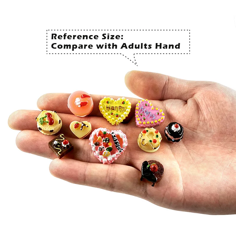 Миниатюрная фигурка торта на день рождения в виде вишни 2 шт. искусственная