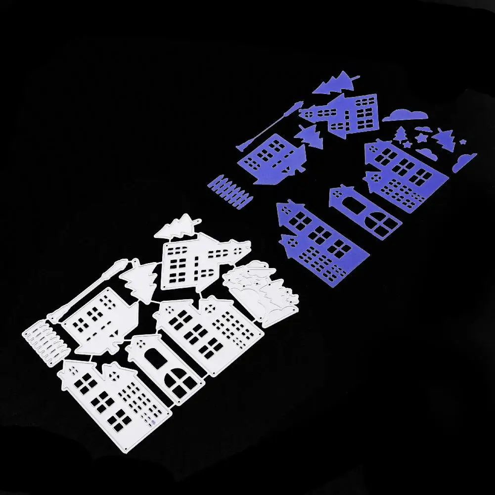 Yfashion Christmas House Cutting Dies Stencil Metal Template Mould for DIY Scrapbook Album Paper Card | Дом и сад