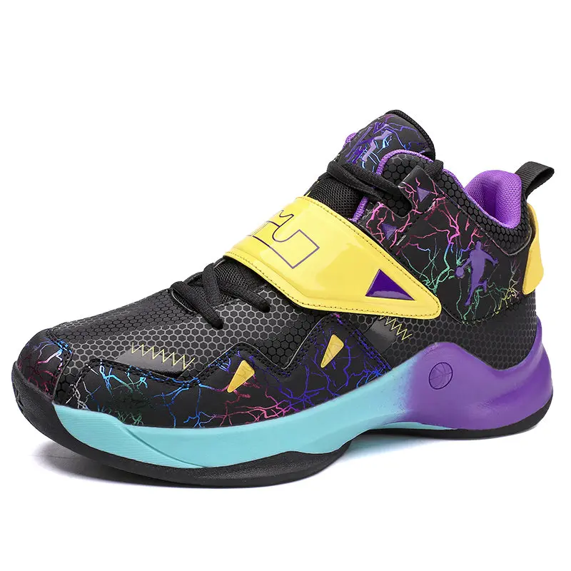 Black Trend Colorful Men Basketball Shoes Sneakers New Fashion High top Ttraining Basketball Sport Shoes zapatillas de deporte