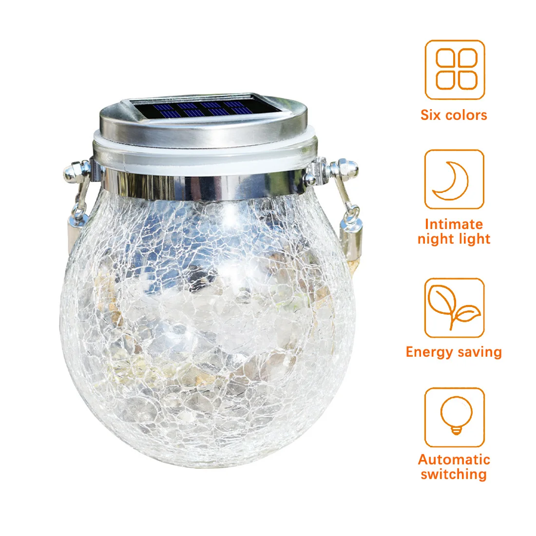 

Solar Light Outdoors Waterproof Led Solar Power Light for Garden Decoration Round/Square Balcony Holiday Lighting