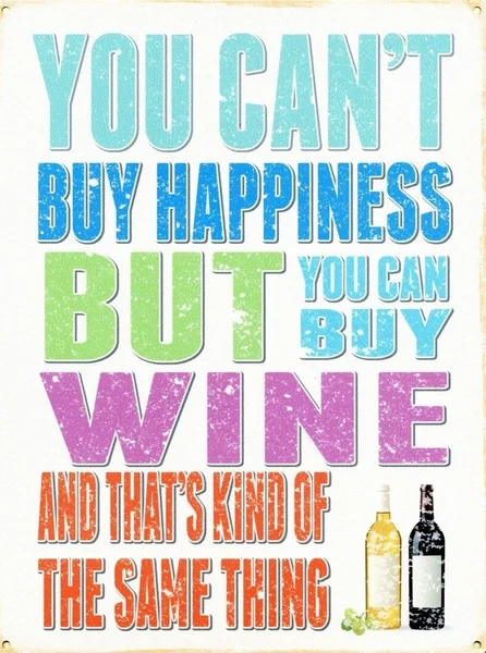 

Can't Buy Happiness Tin Sign Cream Coffee Bar Decoration