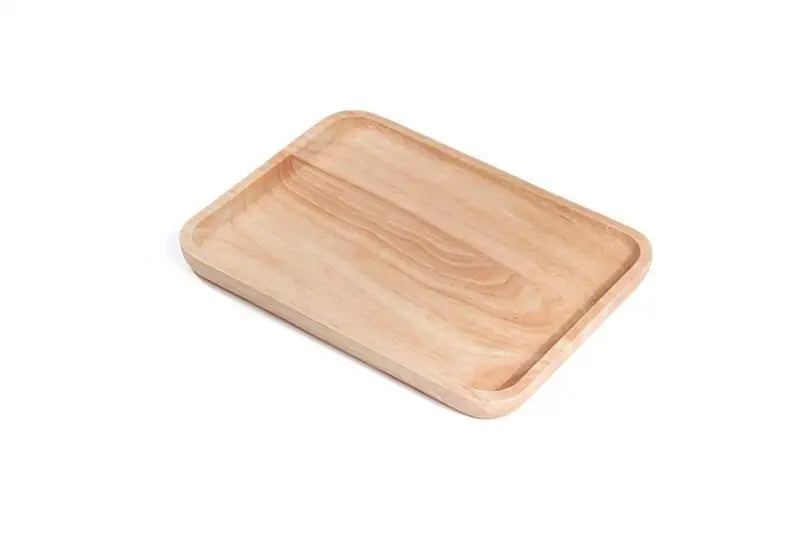 

Wood regular Plate, Service Plate,Fruit Dish, Snack Plate, Rubber Wood