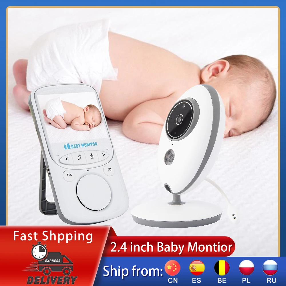 

New 2.4" Wireless LCD Audio Video Baby Monitor Walkie Talkie Radio Nanny Music Intercom IR Portable Baby Camera Baby Babysitter