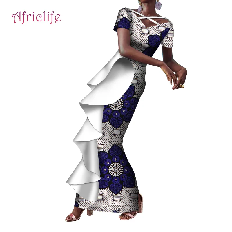 Летние платья с Африканским принтом для женщин одежда Дашики модные женские
