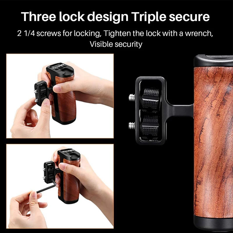 Держатель для камеры Ulanzi UURig R075 DSLR с деревянной ручкой рукоятка холодным башмаком