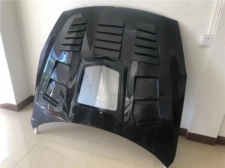 Углеродное волокно прозрачное стекло переднего бампера двигателя вентиляция в