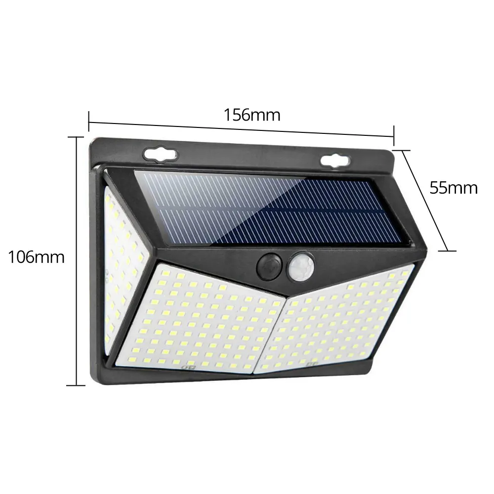 wakyme 208 led solar light outdoors solar wall light pir motion sensor garden light waterproof security solar powered sunlight free global shipping