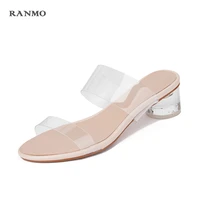 transparent sequins open toe slippers sandals womens shoes casual slippers summer outdoor slippers fashion slippers high heels