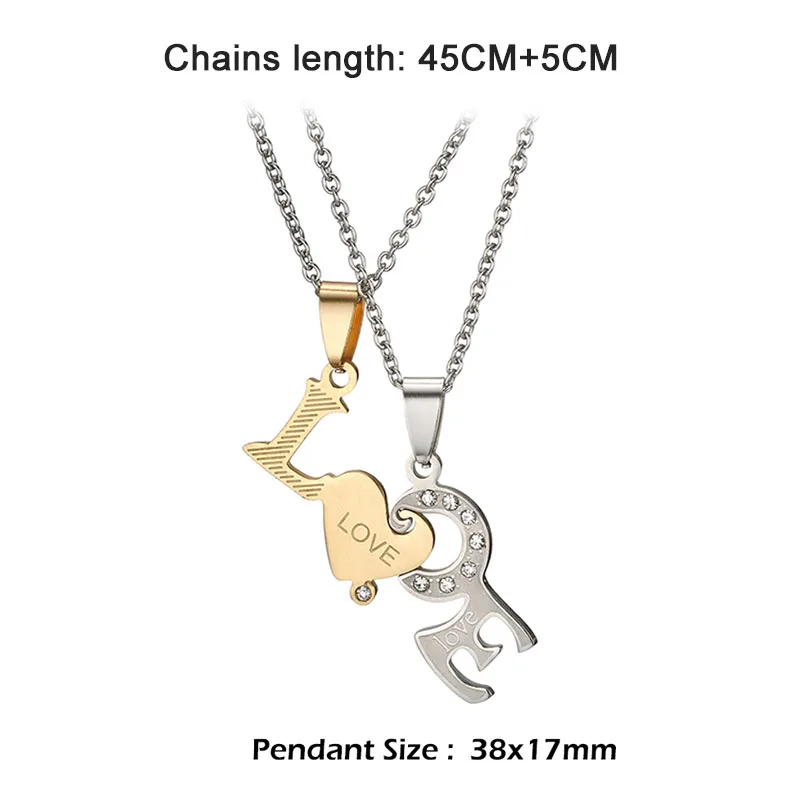 MisenBaBa кулоны-пазлы из нержавеющей стали с кристаллами ожерелья для женщин