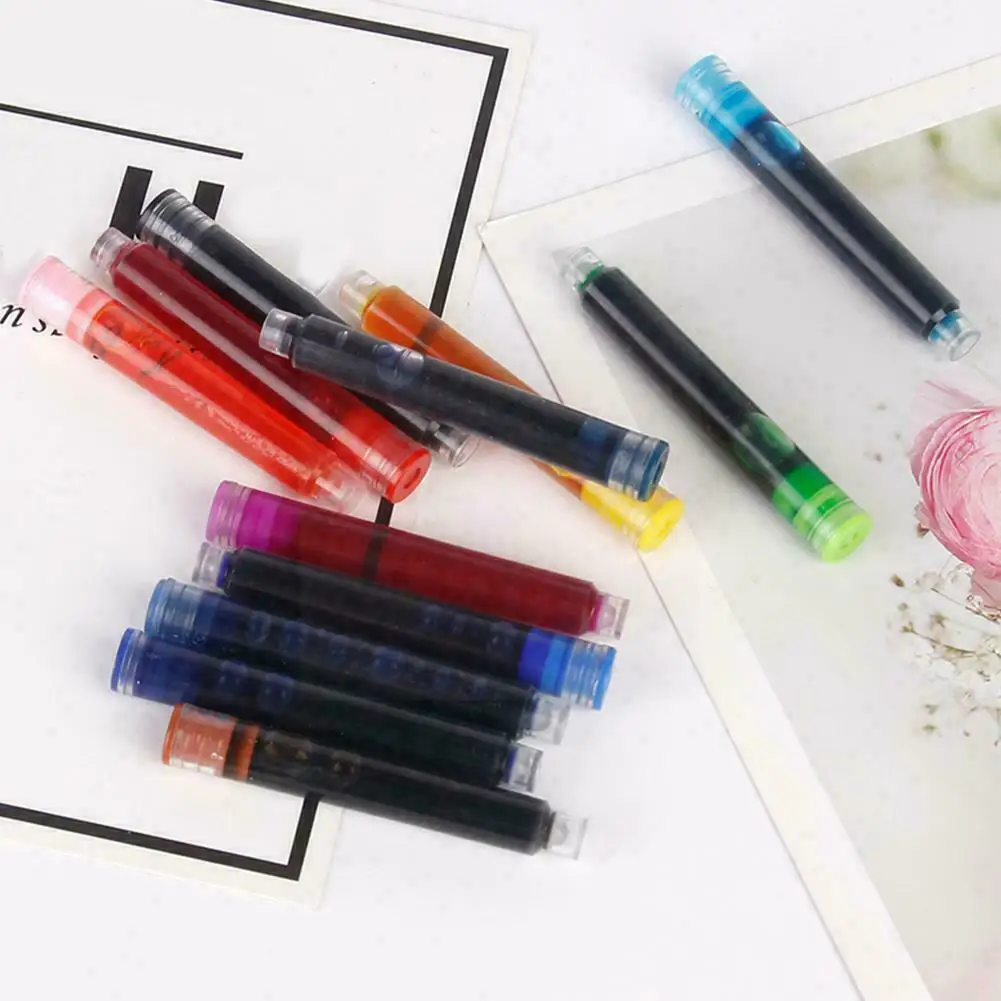 

12 Colors Ink Bag Ink Cartridge Set Disposable Ink Refills for Fountain Pen Colored Writing Office School Supply Cute Stati X5J5