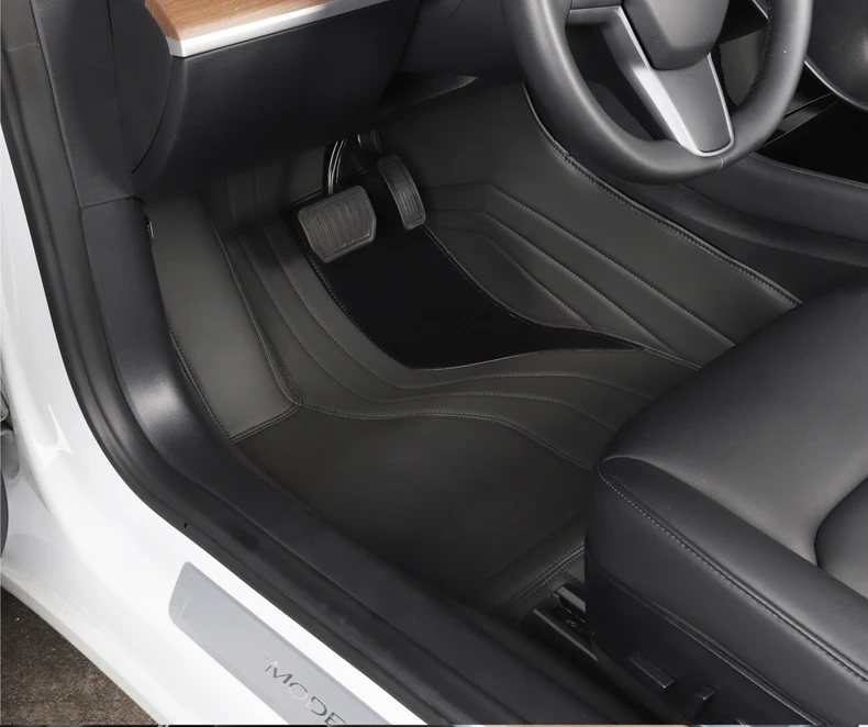 LUCKEASY для Tesla модель 3- автомобиль из микрофибры носить все включено коврики 3 шт./компл