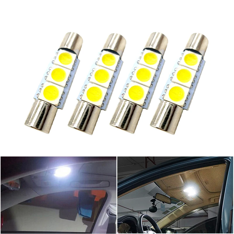 4 шт. Автомобильные светодиодные лампы для внутреннего освещения 28 мм 29 |