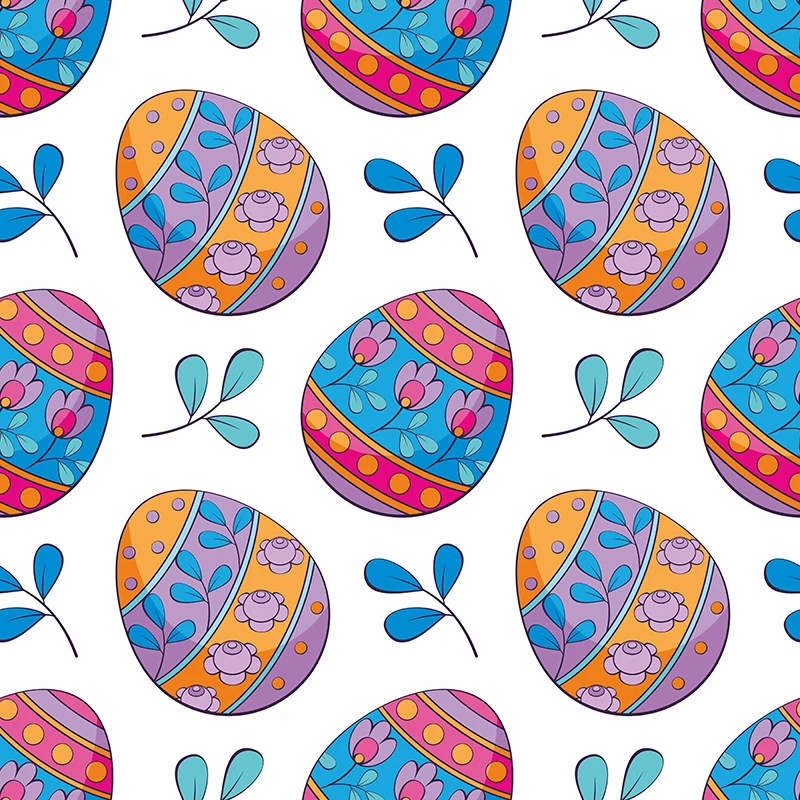 Polyester Easter Fabric by The Yard Rabbit &amp Egg Pattern thin stretch Decorative for Upholstery DIY Pillowcase Bedding | Дом и сад
