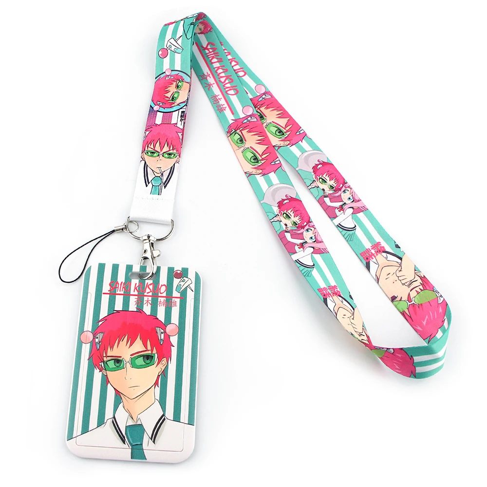

1pc ZF2228 Anime Boy Lanyard Credit Card ID Holder Bag Student Women Travel Bank Bus Business Card Cover Badge