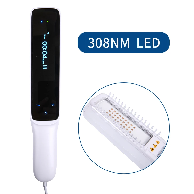 

Physiotherapy vitiligo Psoriasis 308NM LED Narrowband UV Phototherapy Instrument Light UVB Lamps Timer Control Home Use