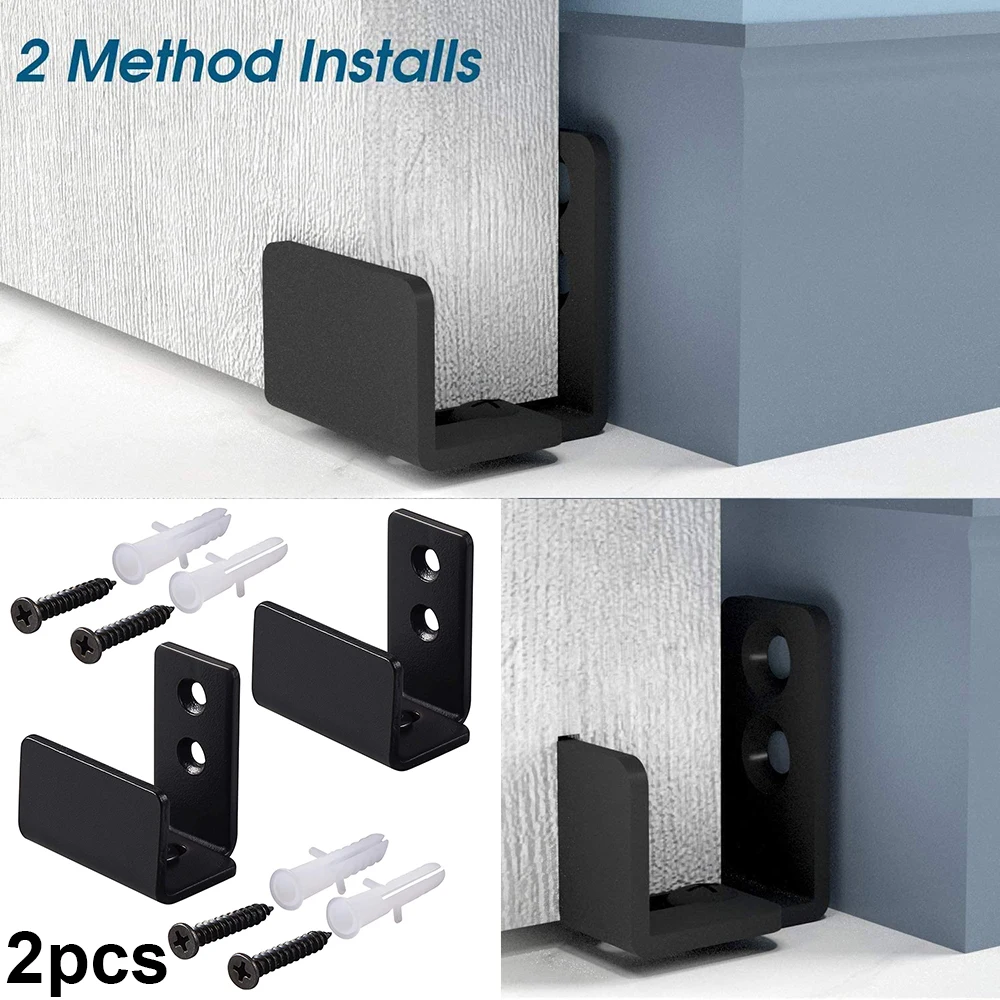 

Wall Mount Floor Guide Adjustable Matte Barn Door Hardware Home Safety